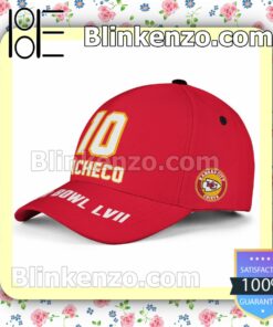 Isiah Pacheco 10 Kansas City Chiefs 2023 Super Bowl LVII Adjustable Hat b
