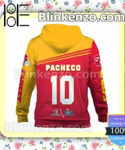 Isiah Pacheco 10 Kansas City Chiefs AFC Champions Pullover Hoodie Jacket b