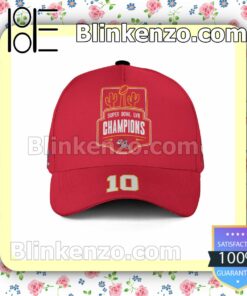 Isiah Pacheco 10 Super Bowl LVII 2023 Champions NFL Kansas City Chiefs Adjustable Hat