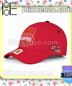 Isiah Pacheco 10 Super Bowl LVII 2023 Champions NFL Kansas City Chiefs Adjustable Hat b
