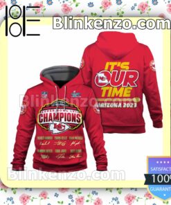 It Is Our Time Team' Signatures Kansas City Chiefs Pullover Hoodie Jacket
