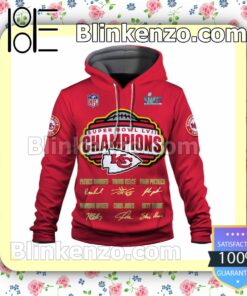 It Is Our Time Team' Signatures Kansas City Chiefs Pullover Hoodie Jacket a