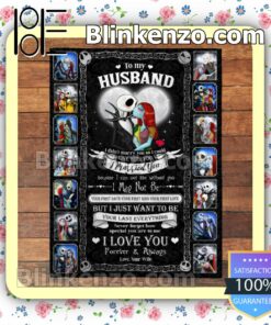 Very Good Quality Jack Skellington And Sally Husband I Love You Forever And Always Valentine Gift Blanket