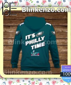 Jalen Hurts 1 It Is Philly Time Philadelphia Eagles Pullover Hoodie Jacket b
