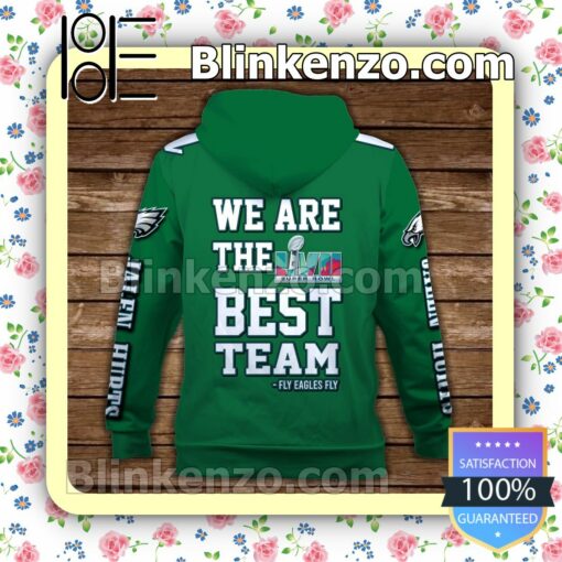 Jalen Hurts 1 We Are The Best Team Philadelphia Eagles Pullover Hoodie Jacket b