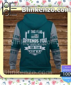 Jalen Hurts If This Flag Offends You It Is Because Your Team Bad Philadelphia Eagles Pullover Hoodie Jacket a