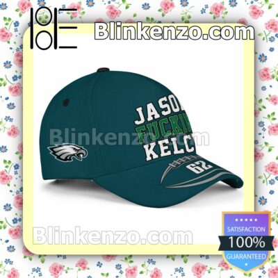 Jason Fuckin Kelce 62 Philadelphia Eagles Super Bowl LVII Adjustable Hat a