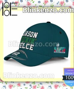 Jason Fuckin Kelce 62 Philadelphia Eagles Super Bowl LVII Adjustable Hat b