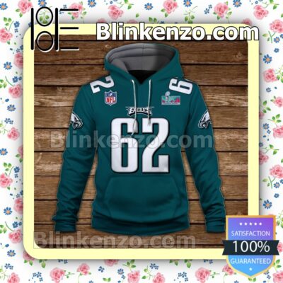 Jason Kelce 62 It Is Philly Time Philadelphia Eagles Pullover Hoodie Jacket a