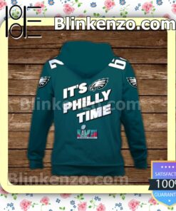 Jason Kelce 62 It Is Philly Time Philadelphia Eagles Pullover Hoodie Jacket b