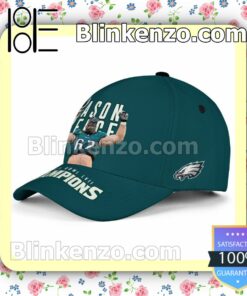 Jason Kelce 62 Philadelphia Eagles Super Bowl LVII Champion Adjustable Hat b