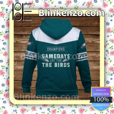 Jason Kelce Gamedays Are For The Birds Philadelphia Eagles Pullover Hoodie Jacket b