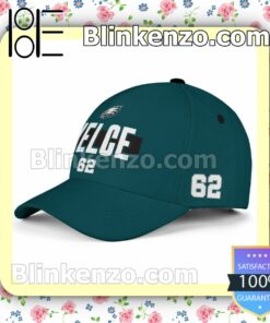 Jason Kelce Number 62 Super Bowl LVII Philadelphia Eagles Adjustable Hat b