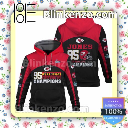 Jones 95 Kansas City Chiefs Pullover Hoodie Jacket