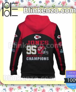 Jones 95 Kansas City Chiefs Pullover Hoodie Jacket b