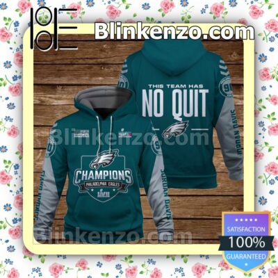 Jordan Davis 90 This Team Has No Quit Philadelphia Eagles Pullover Hoodie Jacket