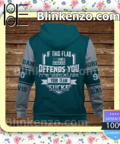 Jordan Davis If This Flag Offends You It Is Because Your Team Bad Philadelphia Eagles Pullover Hoodie Jacket b