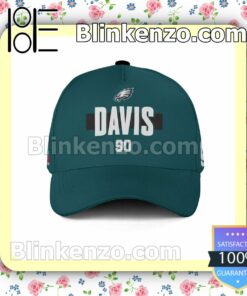 Jordan Davis Number 90 Super Bowl LVII Philadelphia Eagles Adjustable Hat