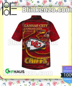Kansas City Chiefs Logo Lvii Super Bowl Champions Casual Button Down Shirt b