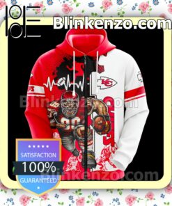 Kansas City Chiefs Mascot Heartbeat T-shirt, Pullover Jacket, Joggers a