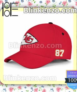 Kansas City Logo Number 87 Travis Kelce Adjustable Hat