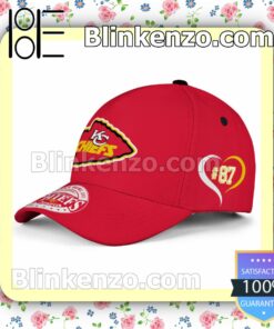 Kansas City Logo Number 87 Travis Kelce Super Bowl Champions Adjustable Hat