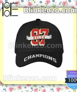 Kelce 87 Champions Kansas City Chiefs Adjustable Hat