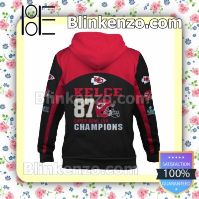 Kelce 87 Kansas City Chiefs Pullover Hoodie Jacket b