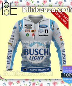 Kevin Harvick Car Racing Busch Light Pullover Hoodie Jacket