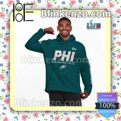 LVII Super Bowl Is For The Birds Philadelphia Eagles Pullover Hoodie Jacket a