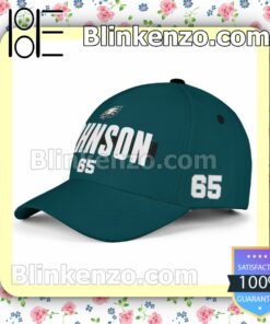 Lane Johnson Number 65 Super Bowl LVII Philadelphia Eagles Adjustable Hat b