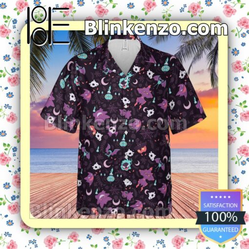 Lavender Town Pokemon Hawaii Short Sleeve Shirt a