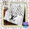 Louis Vuitton Big Logo On The Bottom White Luxury Brands Blanket