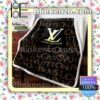 Louis Vuitton Brown Brand Name Print Luxury Brands Blanket