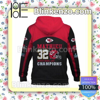 Mathieu 32 Kansas City Chiefs Pullover Hoodie Jacket b