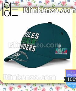 Miles Fuckin Sanders 26 Philadelphia Eagles Super Bowl LVII Adjustable Hat b
