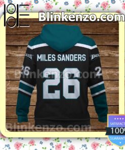 Miles Sanders 26 Eagles Team Philadelphia Eagles Pullover Hoodie Jacket b