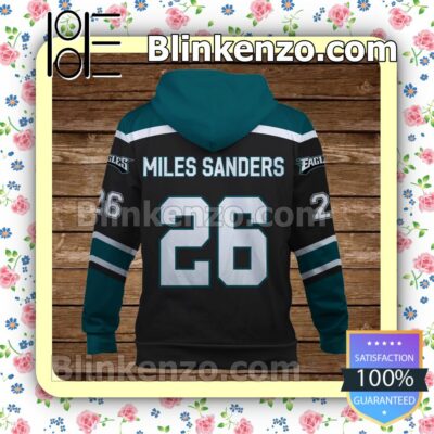 Miles Sanders 26 Eagles Team Philadelphia Eagles Pullover Hoodie Jacket b