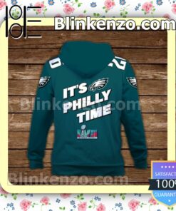 Miles Sanders 26 It Is Philly Time Philadelphia Eagles Pullover Hoodie Jacket b