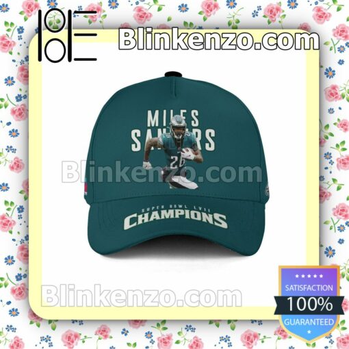 Miles Sanders 26 Philadelphia Eagles Super Bowl LVII Champion Adjustable Hat