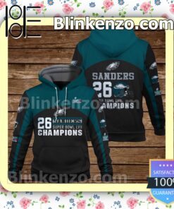 Miles Sanders 26 Super Bowl Champions Philadelphia Eagles Pullover Hoodie Jacket