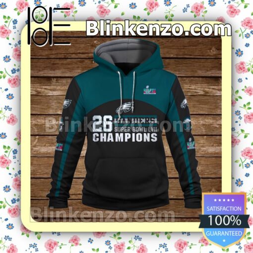 Miles Sanders 26 Super Bowl Champions Philadelphia Eagles Pullover Hoodie Jacket a