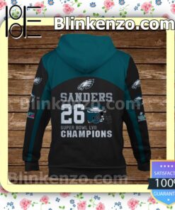 Miles Sanders 26 Super Bowl Champions Philadelphia Eagles Pullover Hoodie Jacket b