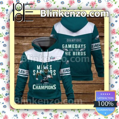 Miles Sanders Gamedays Are For The Birds Philadelphia Eagles Pullover Hoodie Jacket