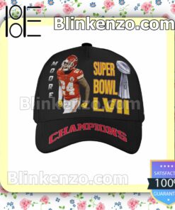 Moore Kansas City Chiefs Super Bowl LVII Champions Adjustable Hat