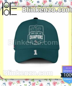 Number 1 Super Bowl LVII Champions Philadelphia Eagles Adjustable Hat