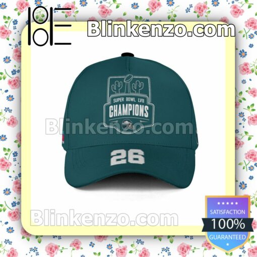 Number 26 Super Bowl LVII Champions Philadelphia Eagles Adjustable Hat