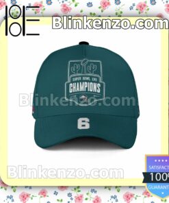 Number 6 Super Bowl LVII Champions Philadelphia Eagles Adjustable Hat