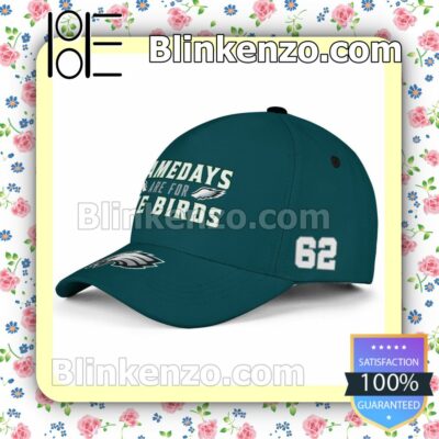 Number 62 Gamedays Are For The Birds Philadelphia Eagles Super Bowl LVII Adjustable Hat