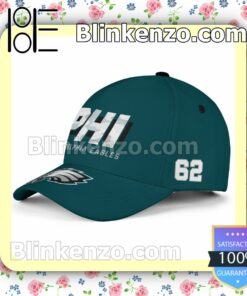 Number 62 Philadelphia Eagles Super Bowl LVII Adjustable Hat